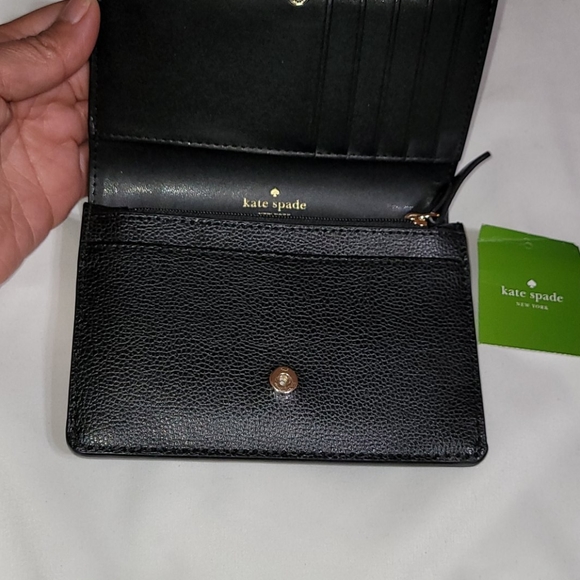 Kate Spade Dina Patterson Drive Black Wallet - Picture 5 of 7